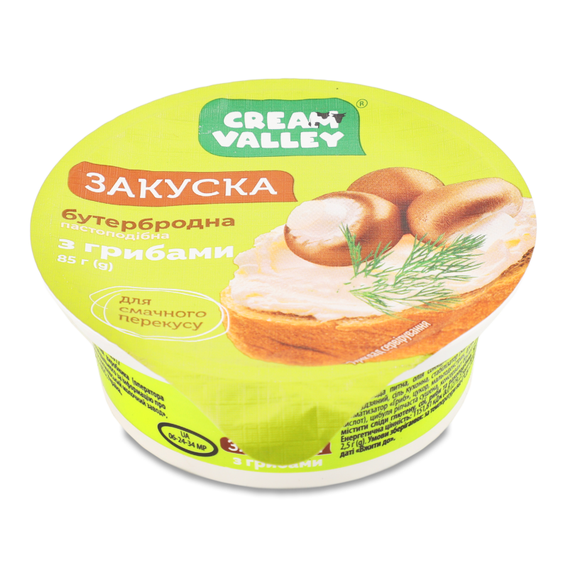 Закуска бутербродна з грибами 85г Крім Валей