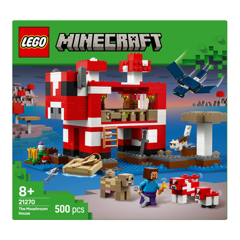 Конструктор для детей от 8лет №21270 The mooshroom house Minecraft