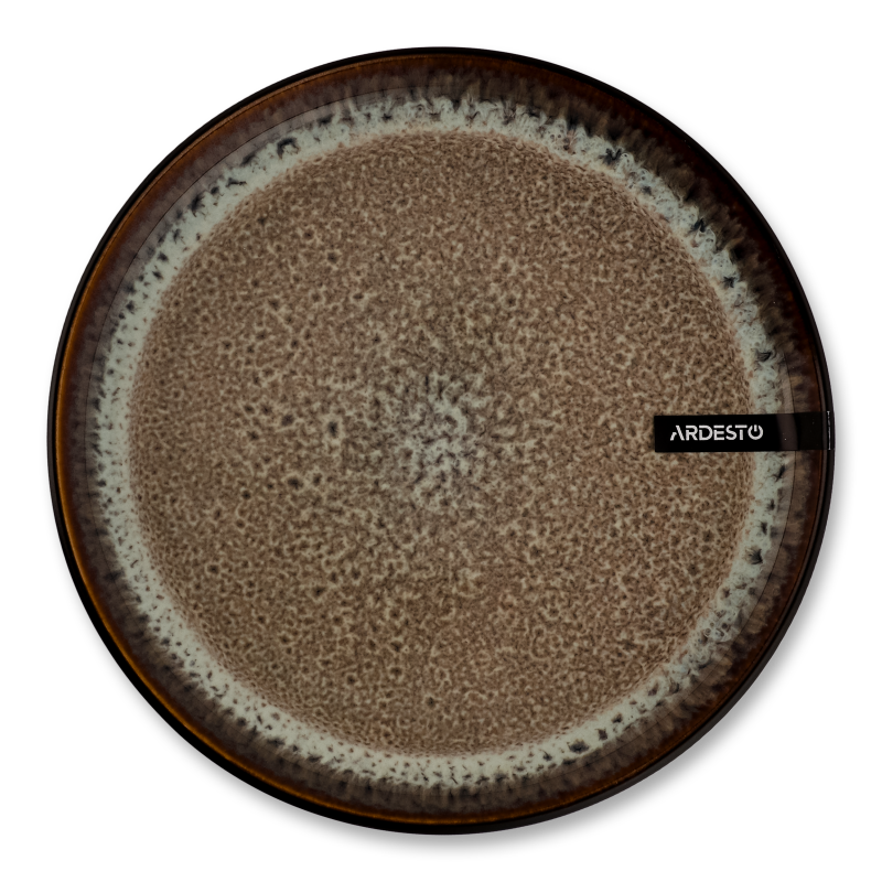 Тарілка десертна Bolzano чорно-коричнева кераміка 20,3см Ardesтo