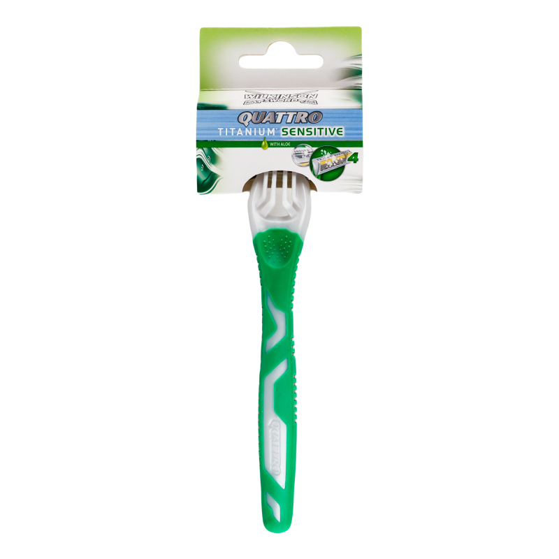Станок для бритья одноразовый Titanium Sensitive Quattro Wilkinson