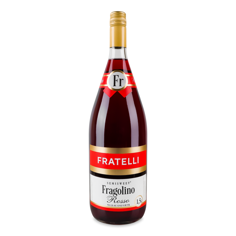 Напій винний Fragolino Rosso червоний н/солодкий газований 6-6,9% 1,5лFratelli
