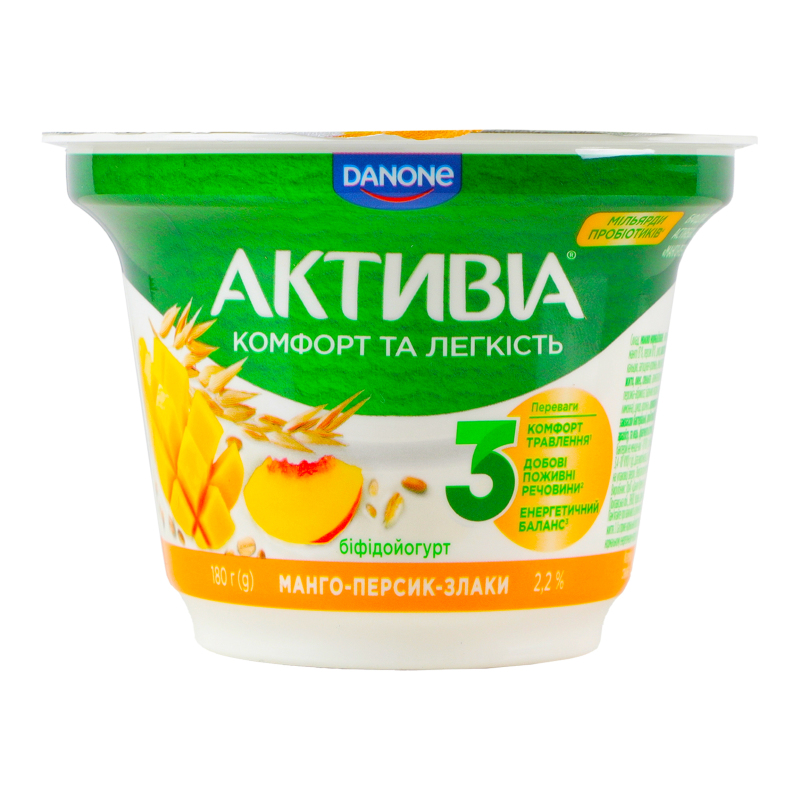 Бифидойогурт 2.2% c бифидобактериями Actiregularis с наполнителем