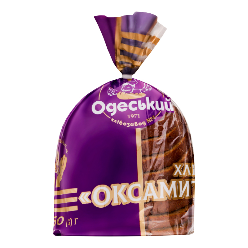 Хліб пшенично-житній нарізний Оксамит Одеський хлібозавод №4 м/у