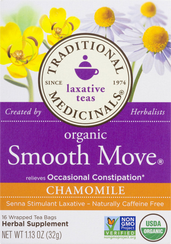 Traditional Medicinals Laxative Teas Organic Smooth Move Chamomile Tea