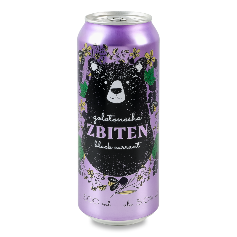 Напій зброджений Яблуко смородина з прянощами 5% 0,5л ж/б Збітень Золотоніський