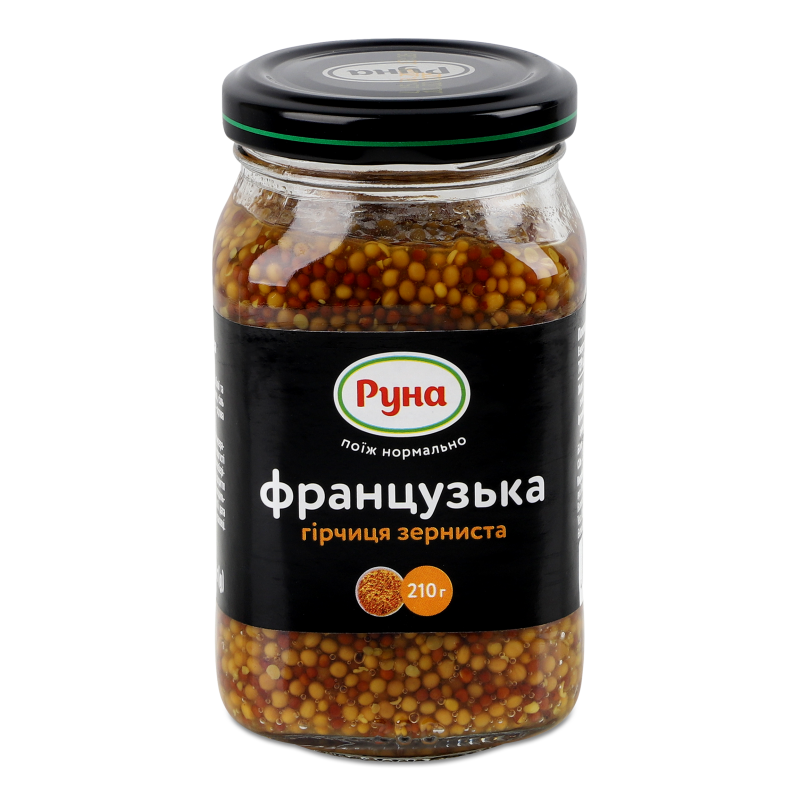 Гірчиця Французька зерниста 210г твіст/б Руна
