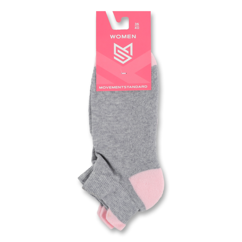 Шкарпетки жіночі сіро-рожеві махрова стопа р.36-40 M0104S МувментСтандарт