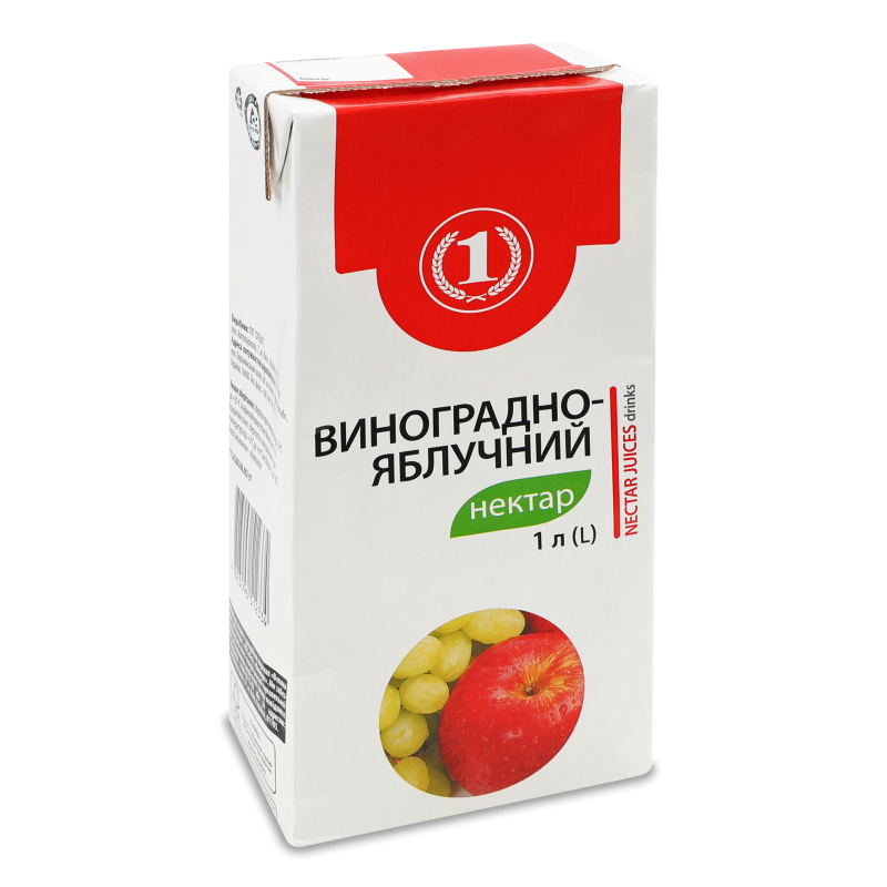 Нектар Виноградно-яблучний 1л т/п ТМ “1”