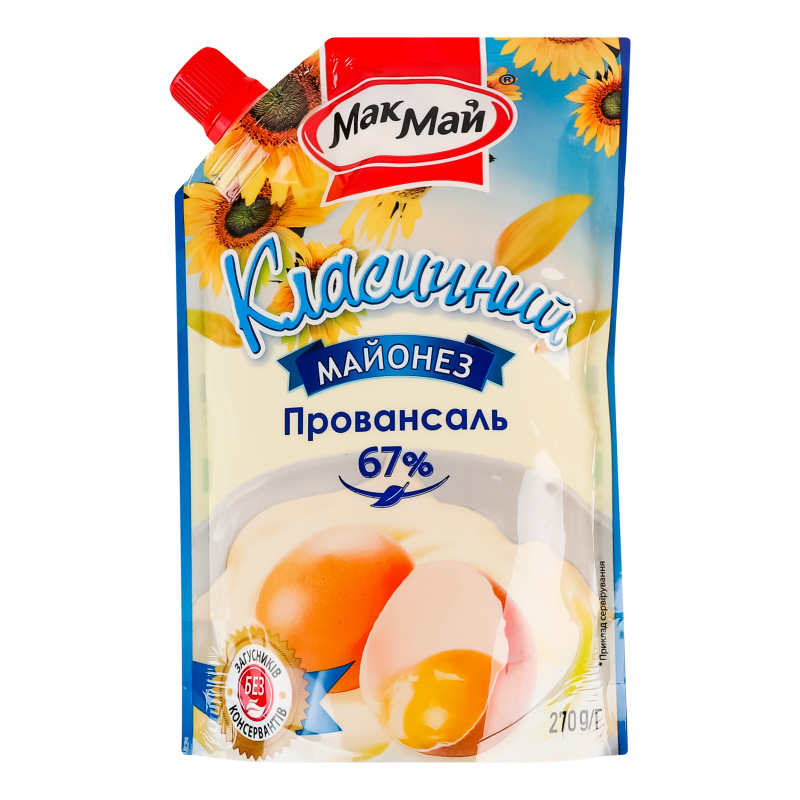Майонез 67% Классический Провансаль МакМай д/п 270г МакМай