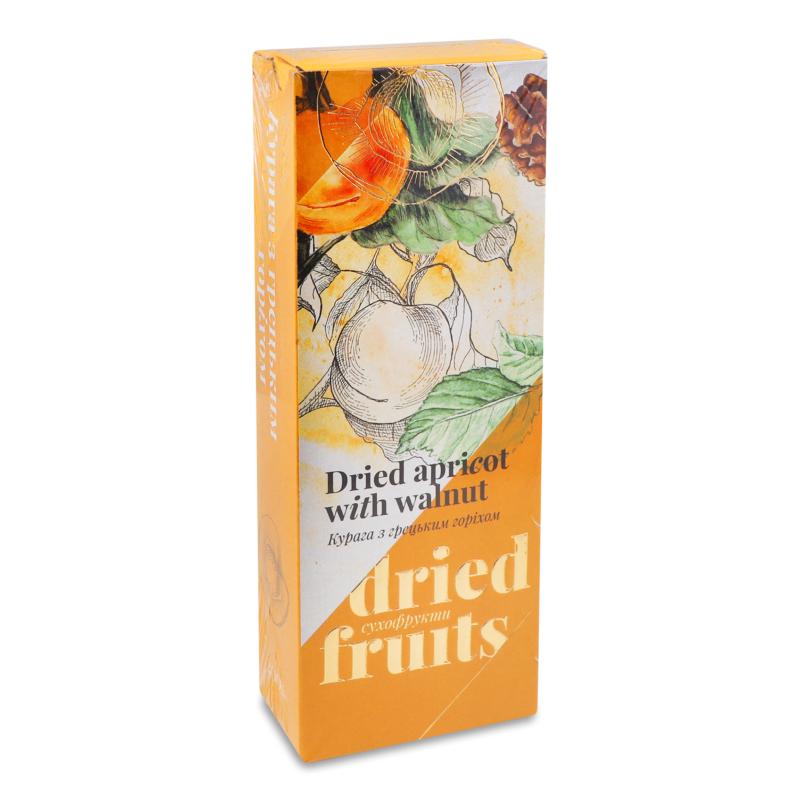 Цукерки Курага з грецьким горіхом в шоколаді 200г Ріконд