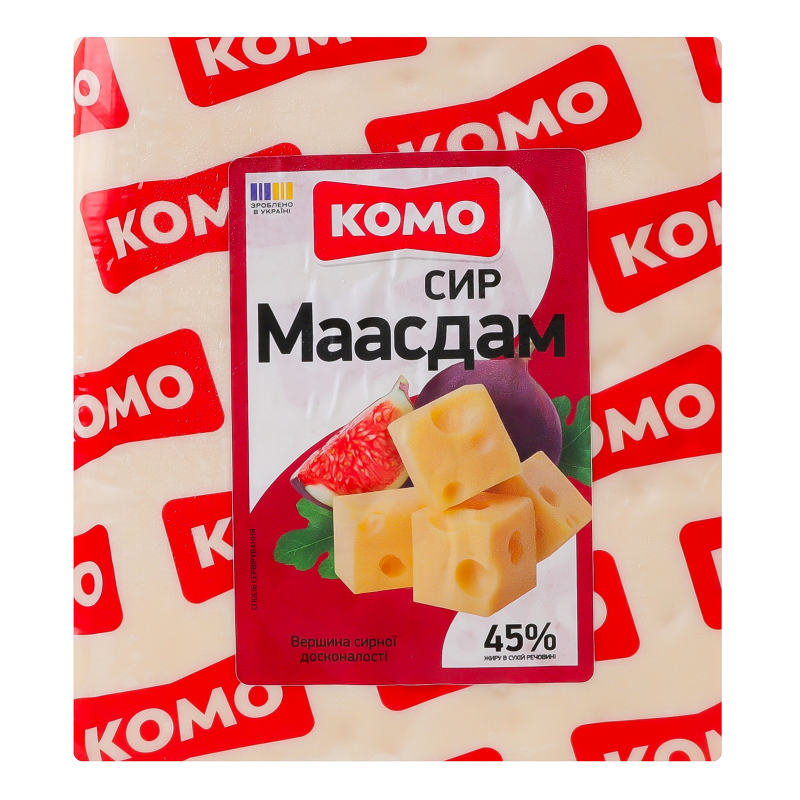 Сир 45% твердий Маасдам Комо кг