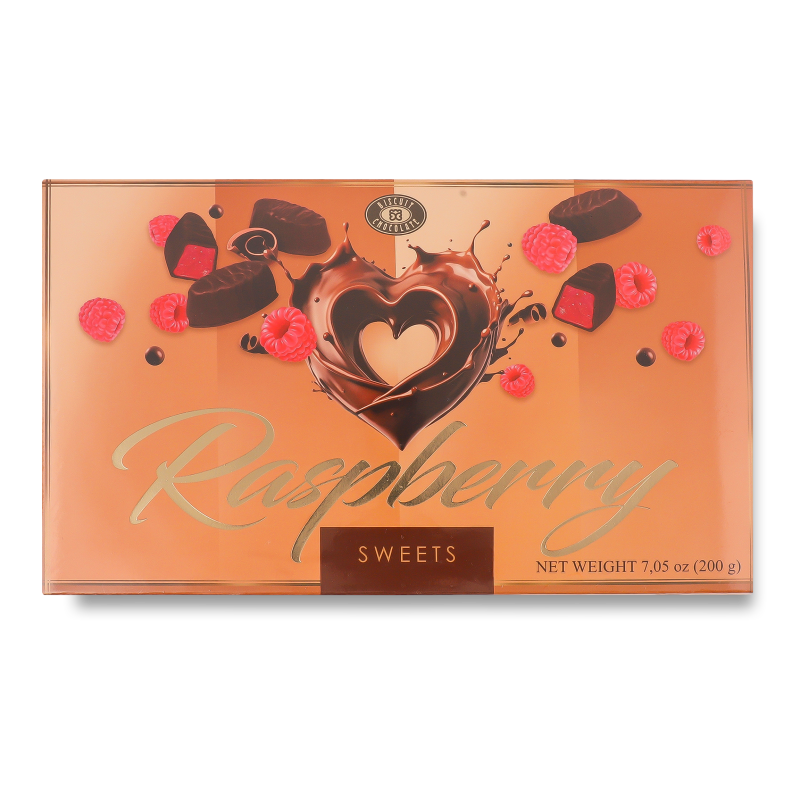 Цукерки Распберрі 200г Бісквіт-шоколад