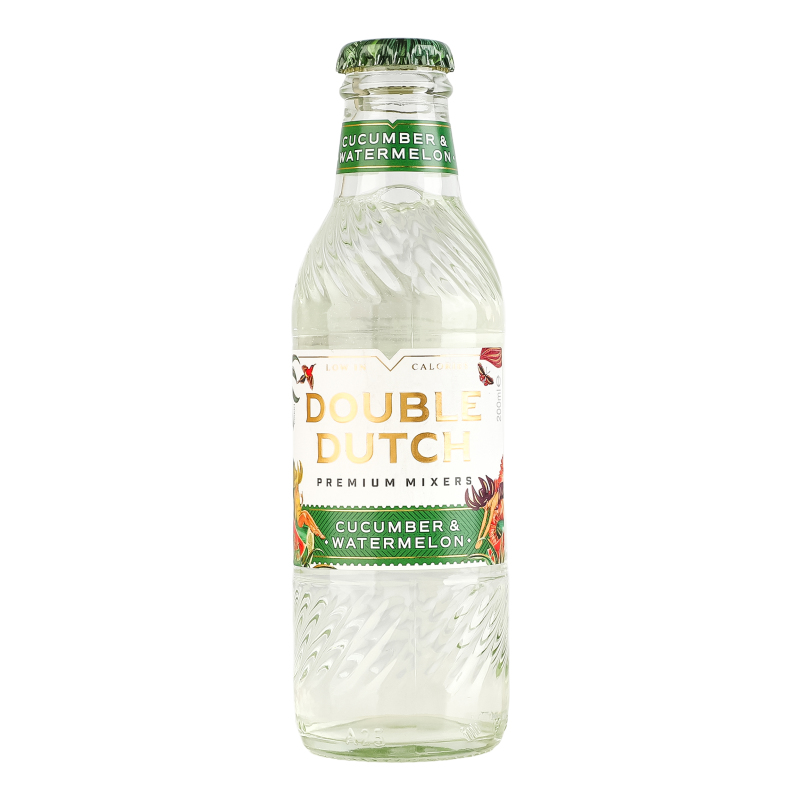 Напій безалкогольний газований низькокалорійний зі смаком кавуна Cucumber&Watermelon Double Dutch с/пл