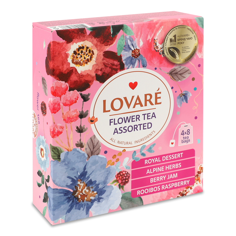 Чай Асорті квітковий 32*1,5г Lovare