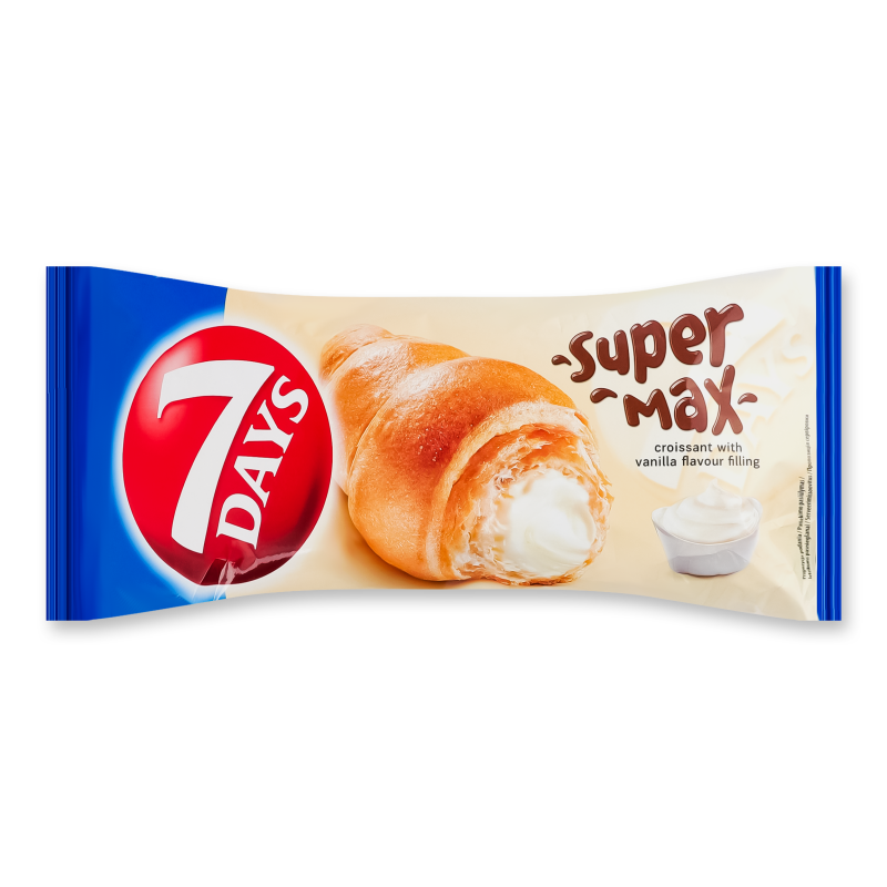 Круасан Супер Макс з начинкою з смаком ванілі 110г 7 днів