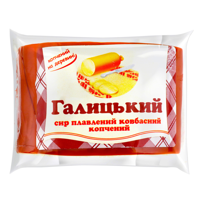Сир плавлений 40% ковбасний копчений Галицький Старокостянтинівський молочний завод кг