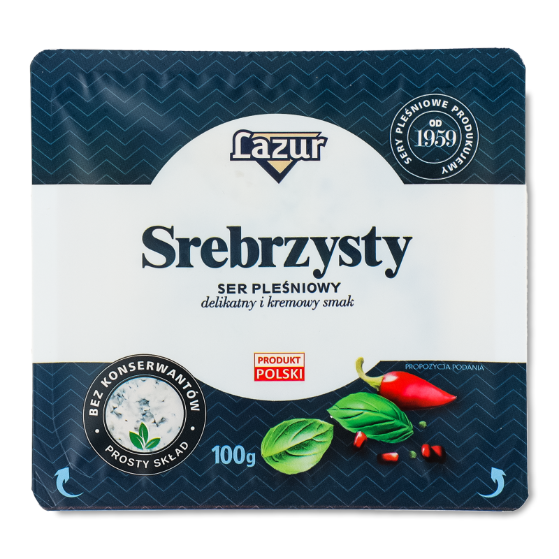 Сир Сріблястий з пліснявою 50% 100г Lazur