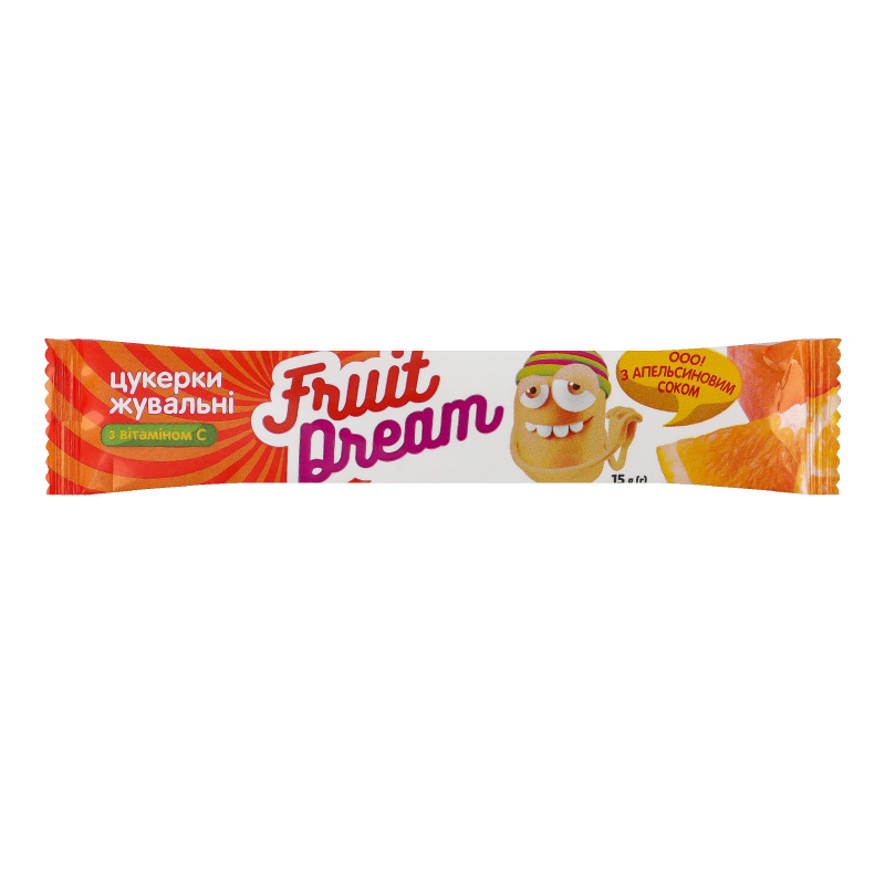 Цукерки жувальні з апельсиновим соком + вітамін С Fruit Dream м/у
