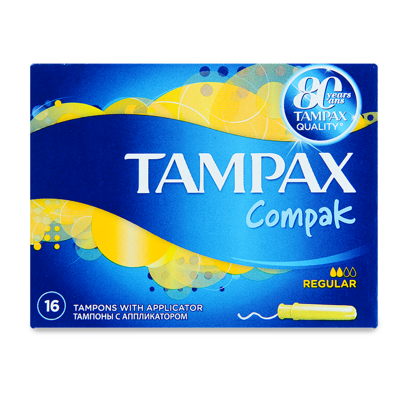Тампони Компак регуляр з аплікатором 16шт Тампакс