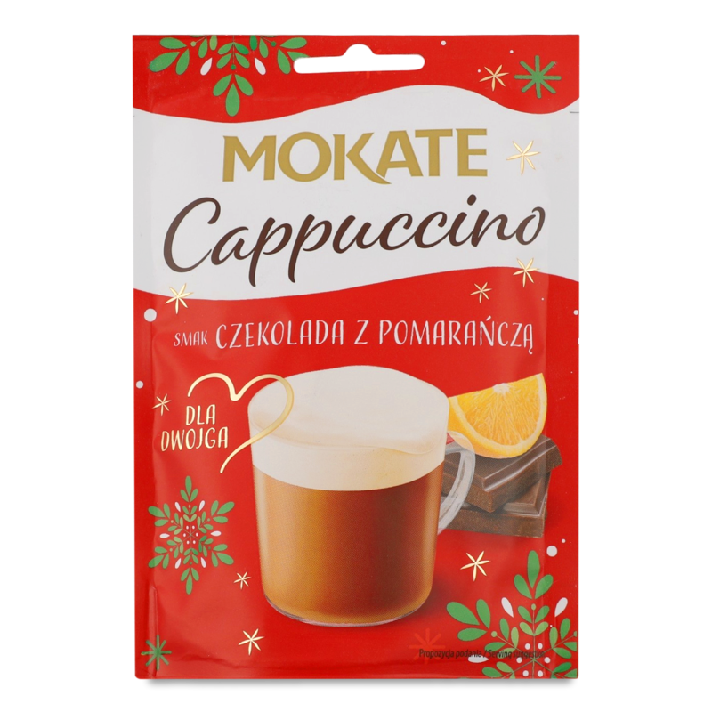 Напій кавовий Cappuccino з смаком шоколаду з апельсином 40г Mokate