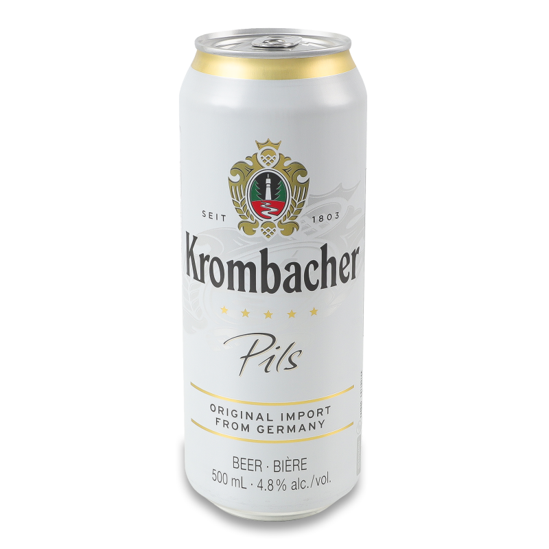 Пиво Пілз світле 4,8% 0,5л ж/б Кромбахер