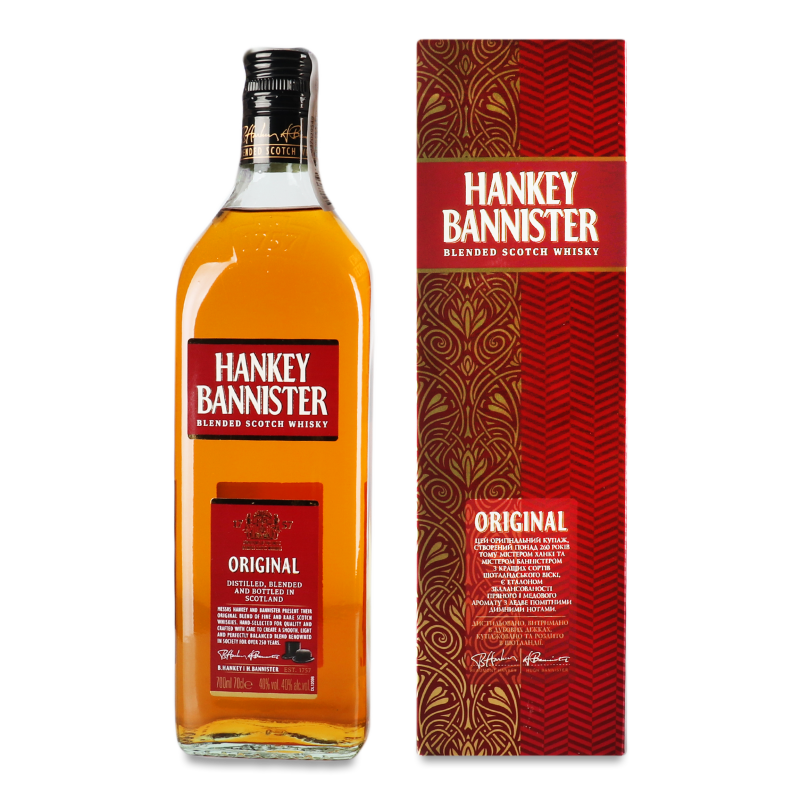 Віскі Ханкі Банністер 40% 0,7л кор