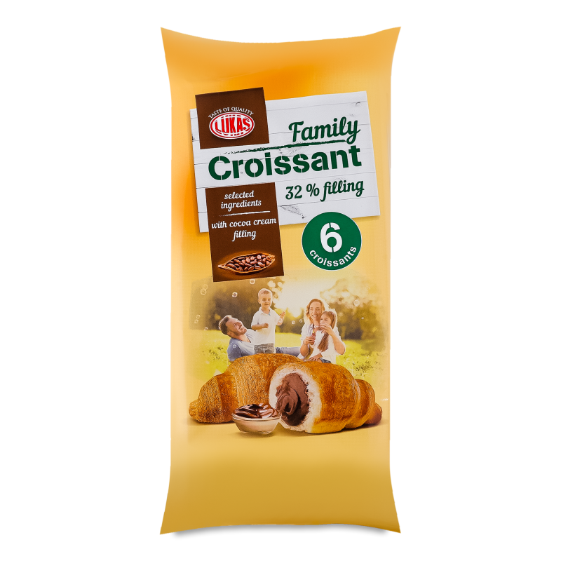 Круасанчик з начинкою Какао-крем 270г Lukas