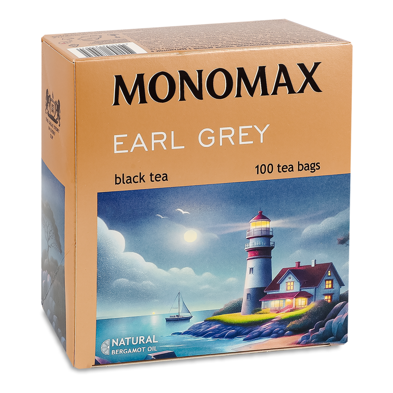 Чай Earl Grey чорний з бергамотом 100*2г Monomax