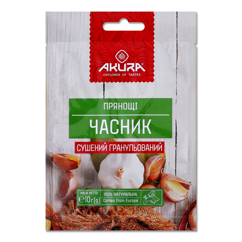 Часник сушений гранульований 10г Akura