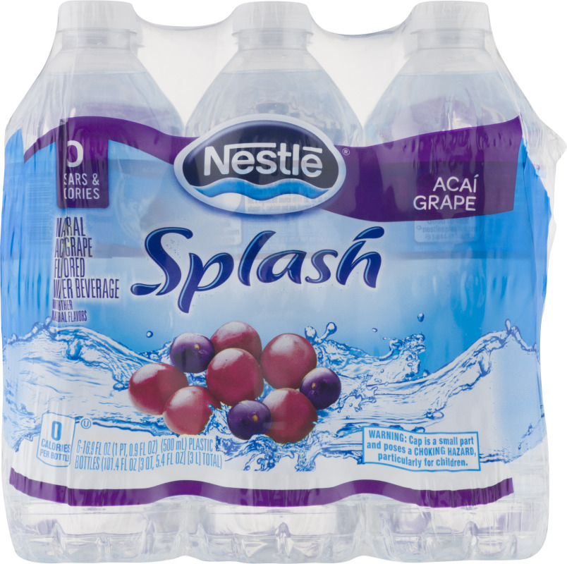 Nestle Splash Flavored Water Acai Grape 6 PK Nestle(68274342257