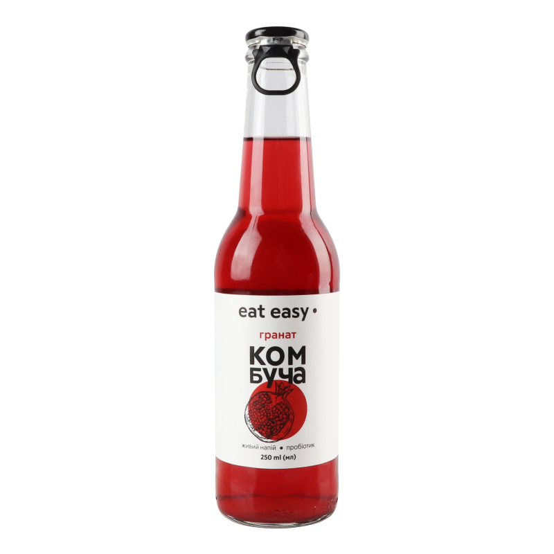 Напій безалкогольний слабогазований Гранат Комбуча Eat Easy с/пл