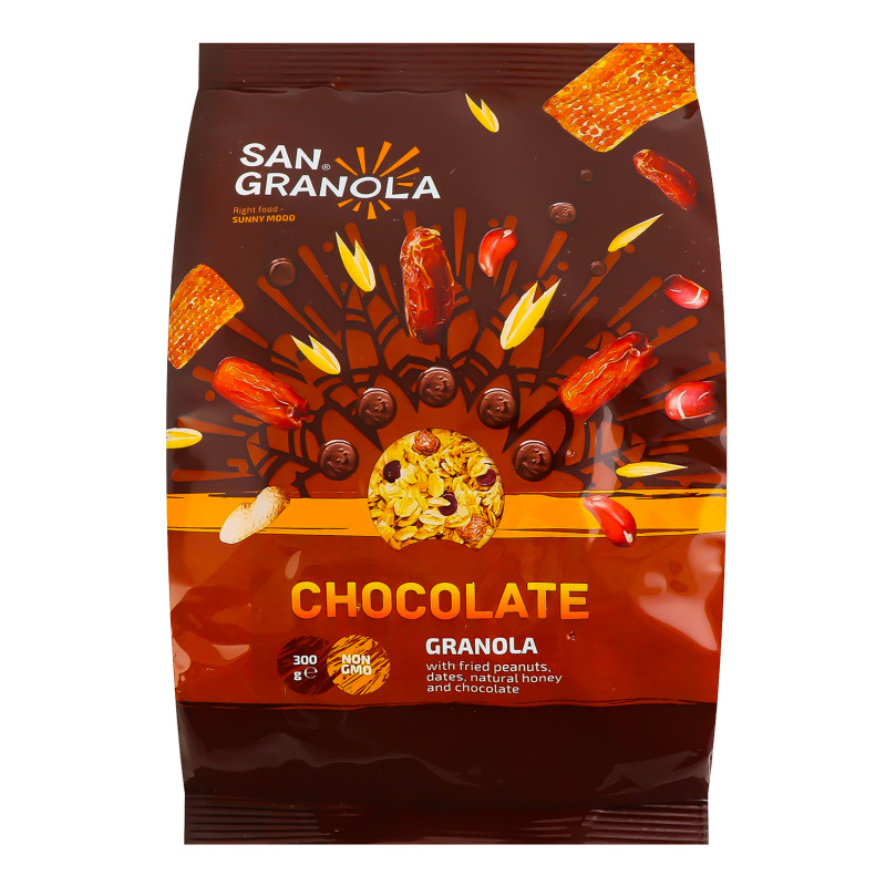 Гранола з фініками Шоколадна San Granola м/у