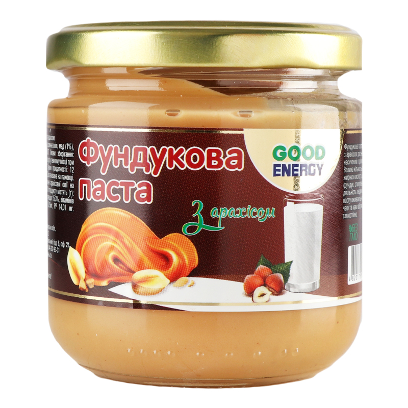Паста фундуковая с арахисом Good Energy с/б 180г Good Energy ...