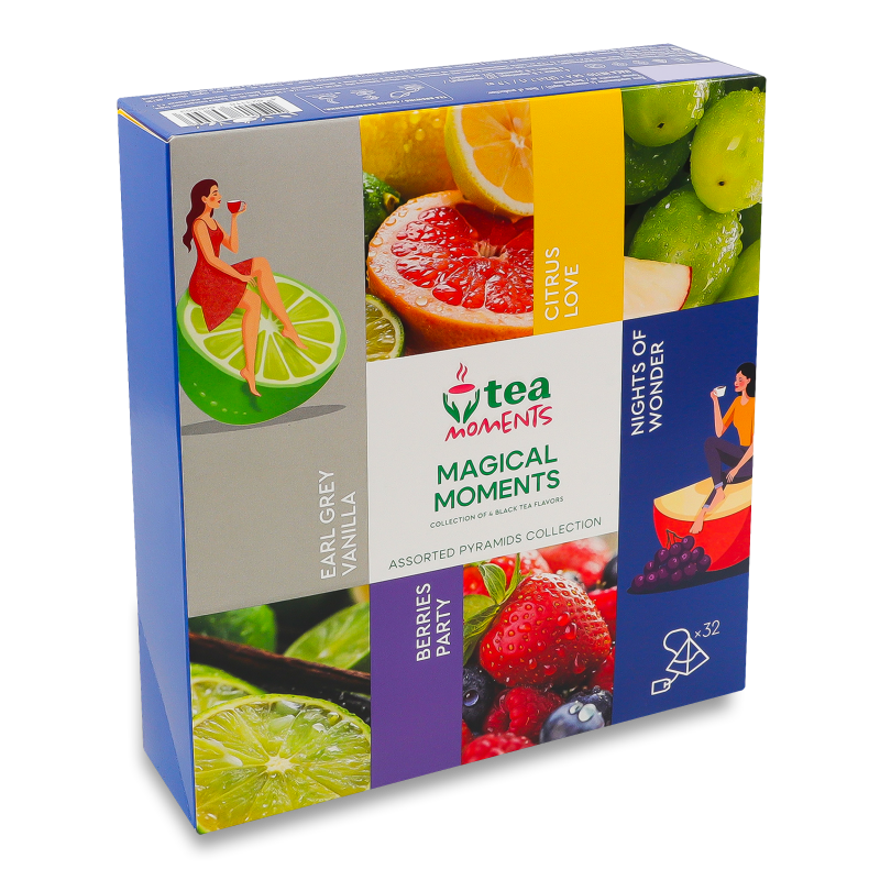 Набір чаю Magical Moments 4смаки 32*1,7г в пірамідках Tea Moments