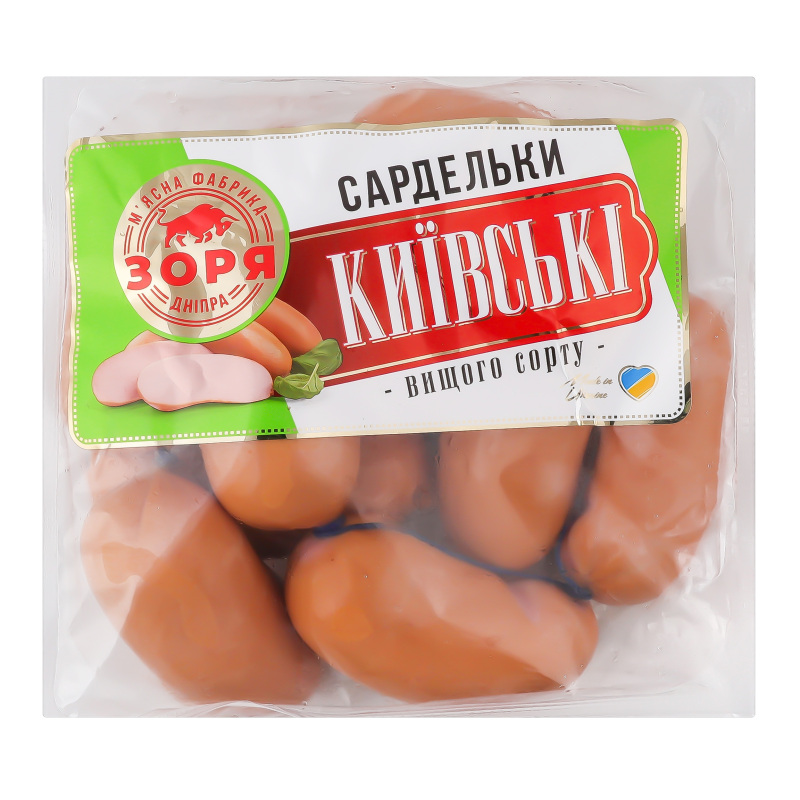 Сардельки Київські Зоря Дніпра в/с кг