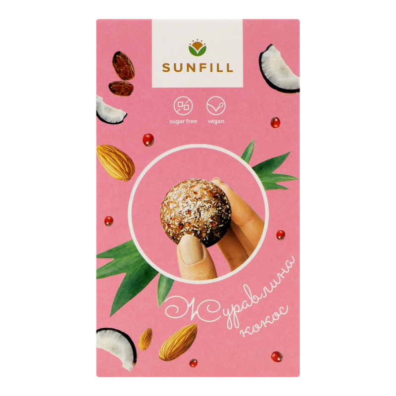 Цукерки Журавлина-кокос Sunfill к/у