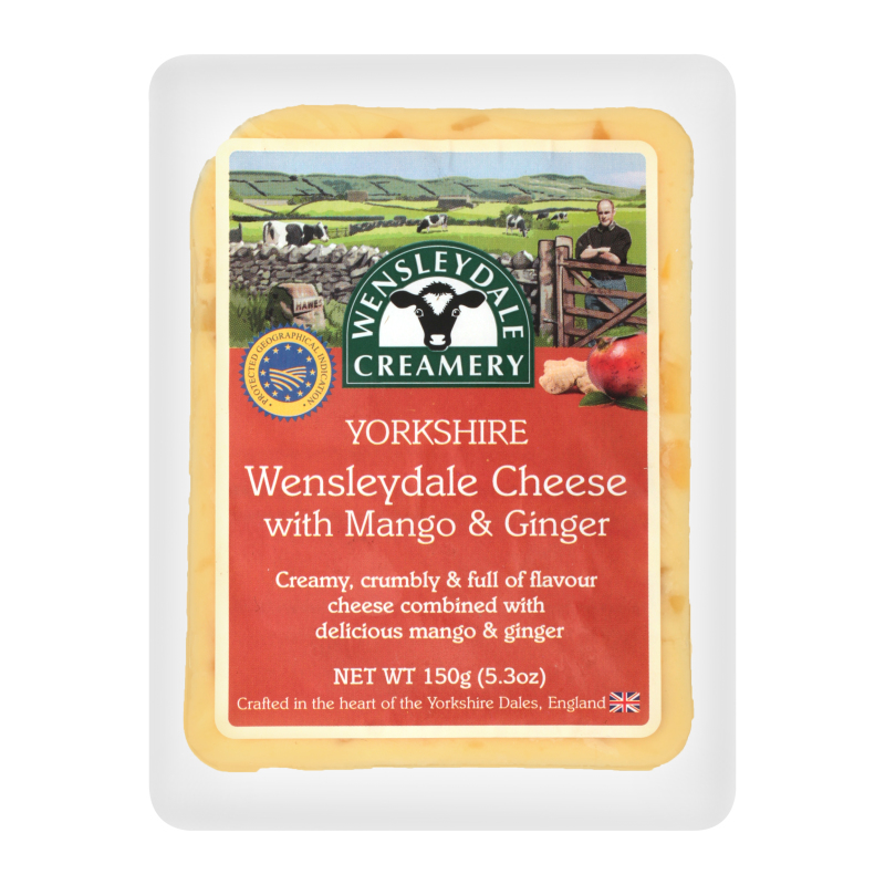 Сир 30-36% з манго та імбиром Yorkshire Wensleydale п/у