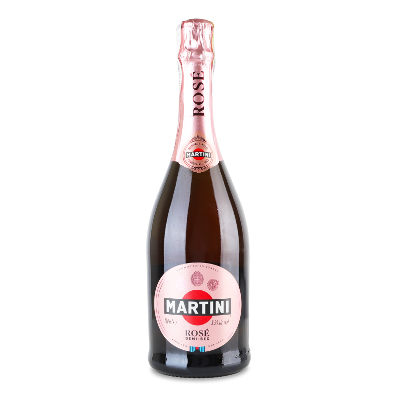Вино ігристе Rose рожеве н/сухе 9,5% 0,75л Martini