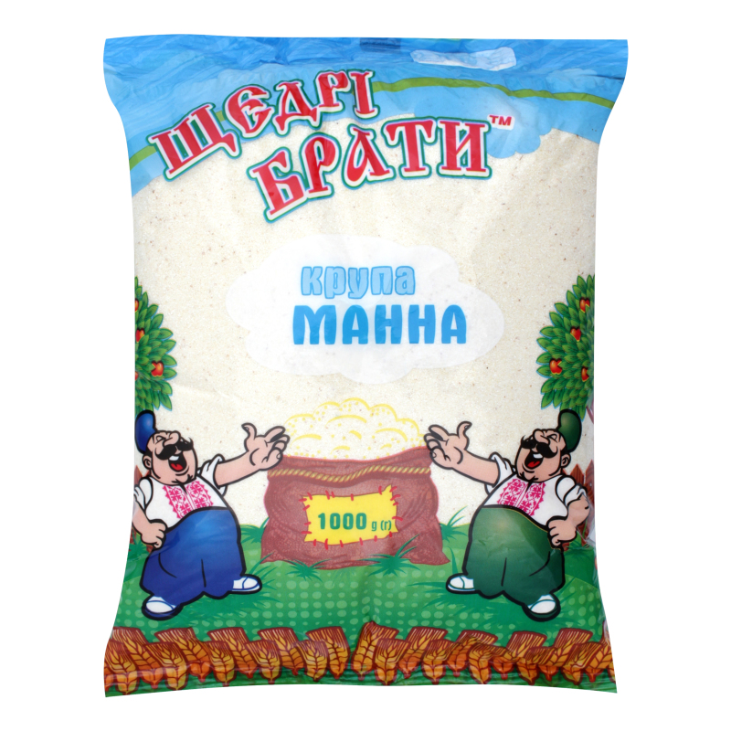 Крупа манная Щедрi Брати м/у 1кг Щедрі брати(14820067170040): купить в ...