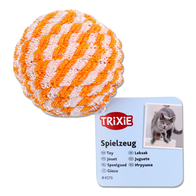 Іграшка д/котів М”яч-спіраль яскравий 4,5см Тріксі