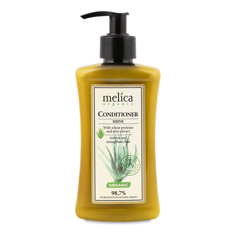 Бальзам-кондиціонер Здоровий блиск з протеїнами пшениці та екстрактомалоє 300мл Меліса Органік
