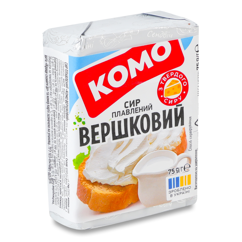 Сир плавлений Вершковий 35% 75г Комо
