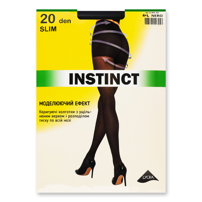 Колготи жіночі Slim nero 20ден р.4 Instinct
