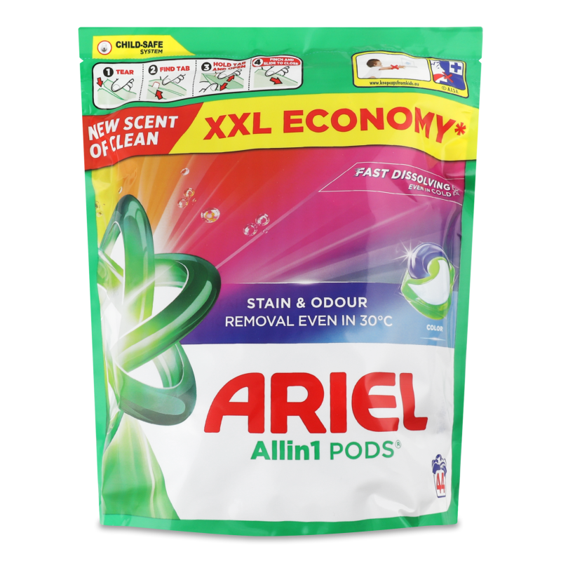 Засіб миючий синтетичний Color Все в 1 44*18,2г капсули Ariel