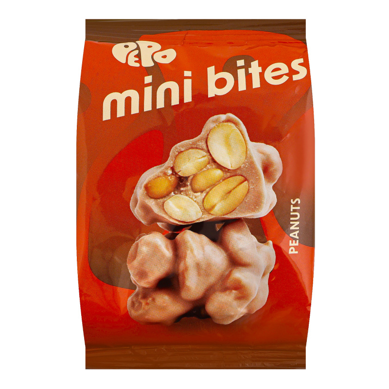 Цукерка Арахіс в карамельній глазурі Mini bites Pepo м/у