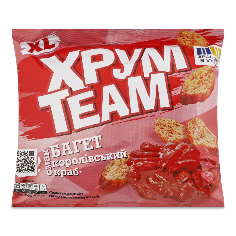 Сухарики Багет з смаком королівського краба 90г ХрумTeam