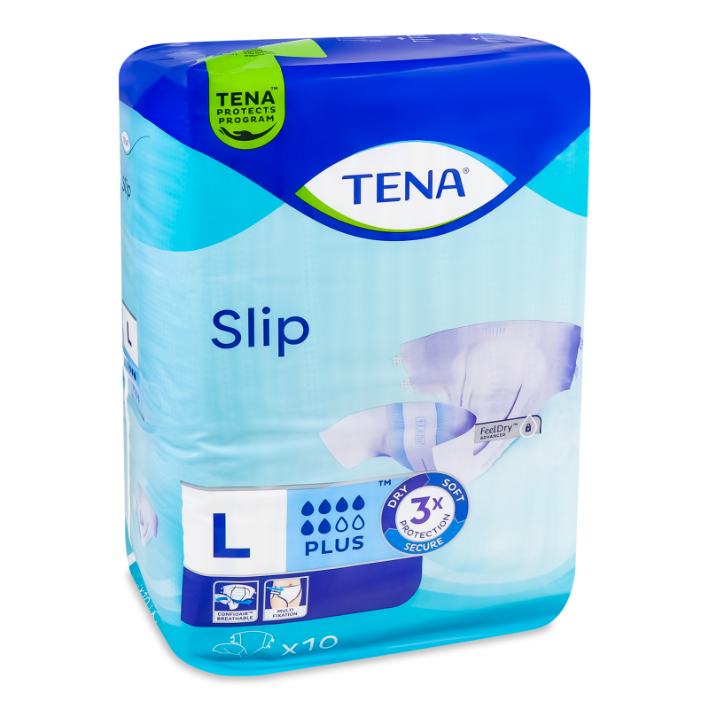 Підгузники д/дорослих Сліп плюс ладж 10шт Тена