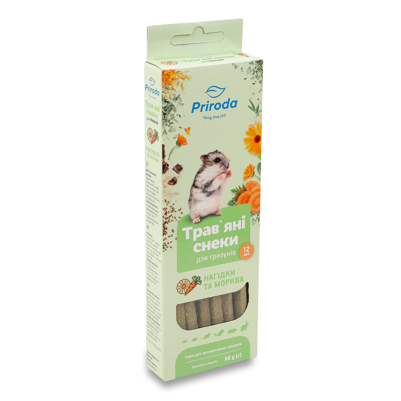 Ласощі д/гризунів Трав”яні снеки Календула та морква 60г Природа