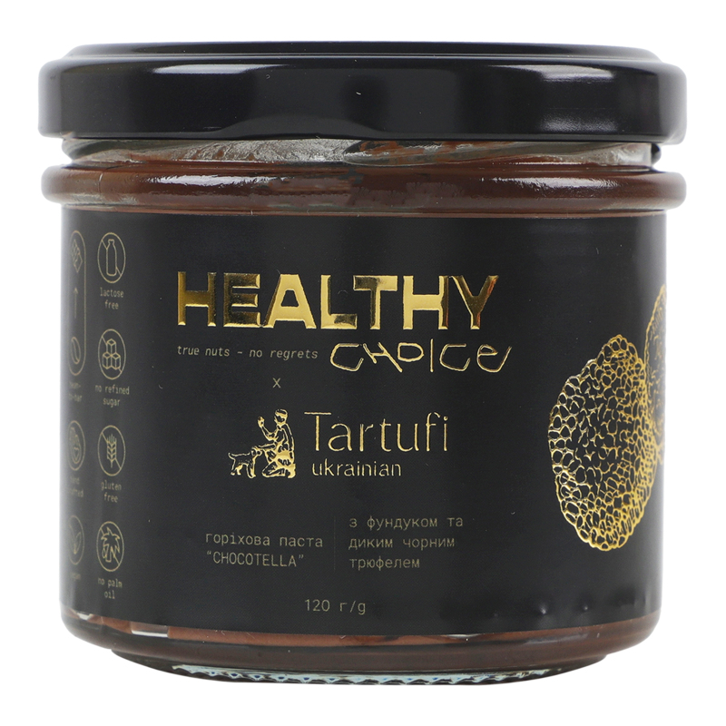Паста горіхова з фундуком та диким чорним трюфелем Chocotella Healthy Choice с/б