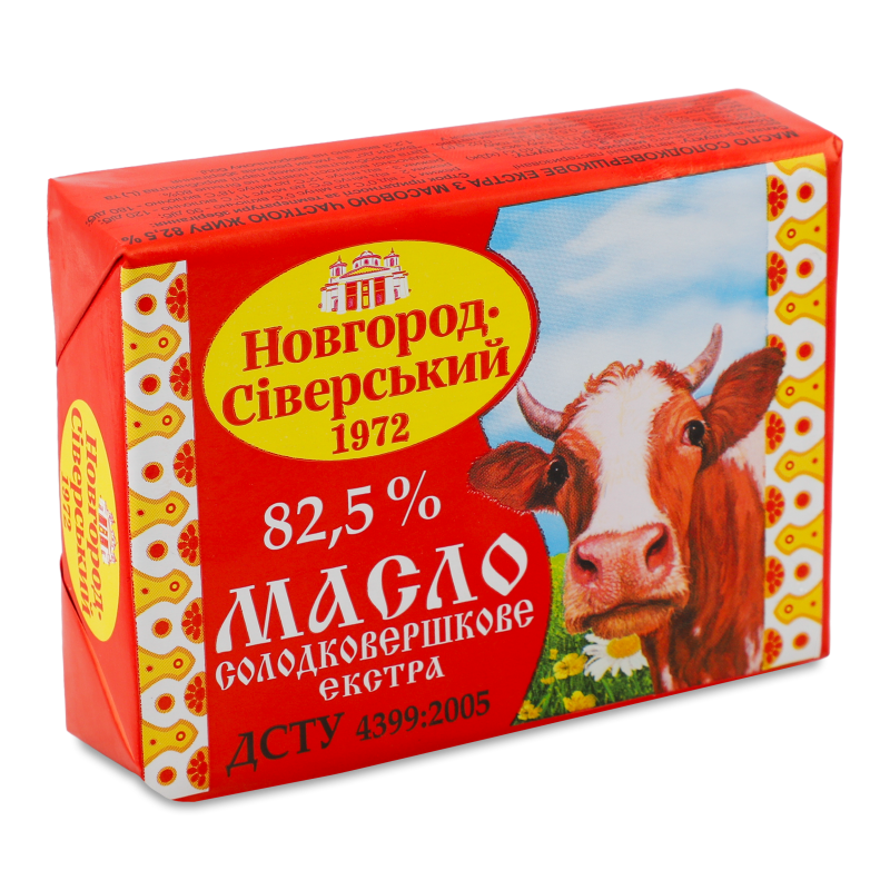 Масло Екстра солодковершкове 82,5% 180г Новгород-Сіверський СЗ